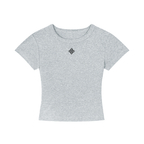INHERITED Baby Tee in Pewter