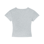 INHERITED Baby Tee in Pewter, back